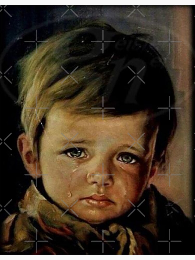Disover The crying boy cursed painting Canvas