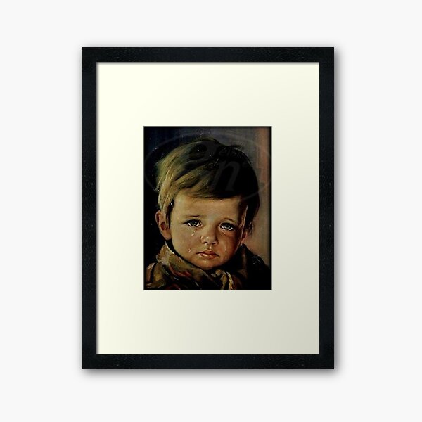 Crying Boy Painting by Giovanni Bragolin Wall Art - Top Quality Canvas Print