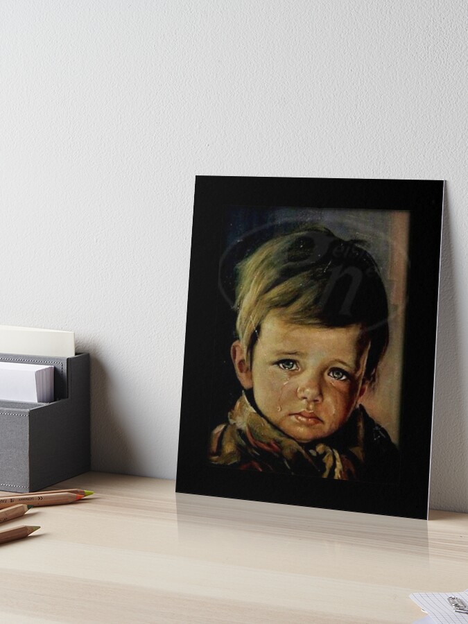 Crying Boy Painting by Giovanni Bragolin Wall Art - Top Quality Canvas Print