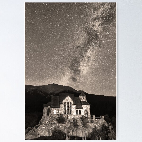 Item preview, St Malo Miky Way Perseid Meteor Shower BW Sepia designed and sold by Bo Insogna.