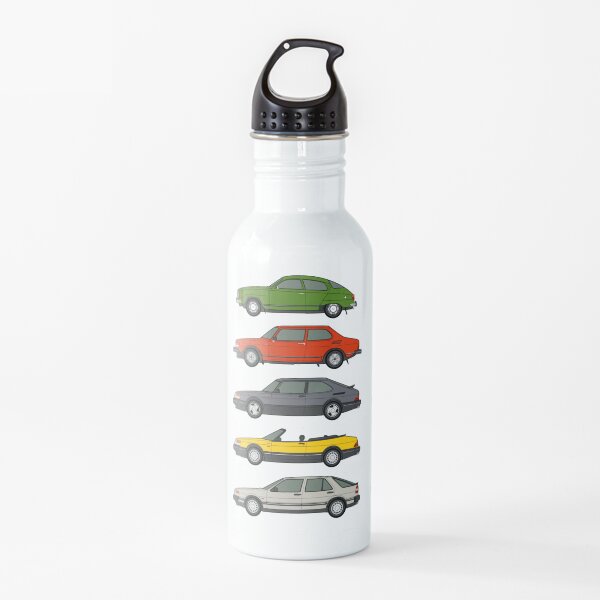 Saab Oldtimer Umriss Illustration Trinkflasche