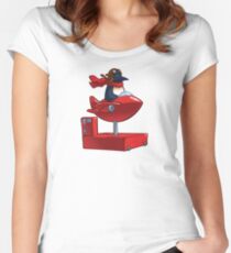 Camiseta entallada de cuello ancho Inserte moneda