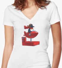 Insert Coin Women's Fitted V-Neck T-Shirt
