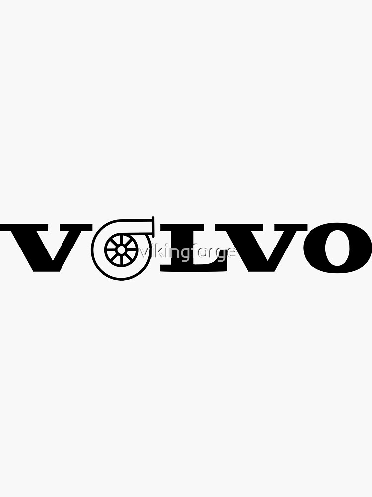 Turbo Volvo Logo Turbobricks Sticker for Sale by vikingforge