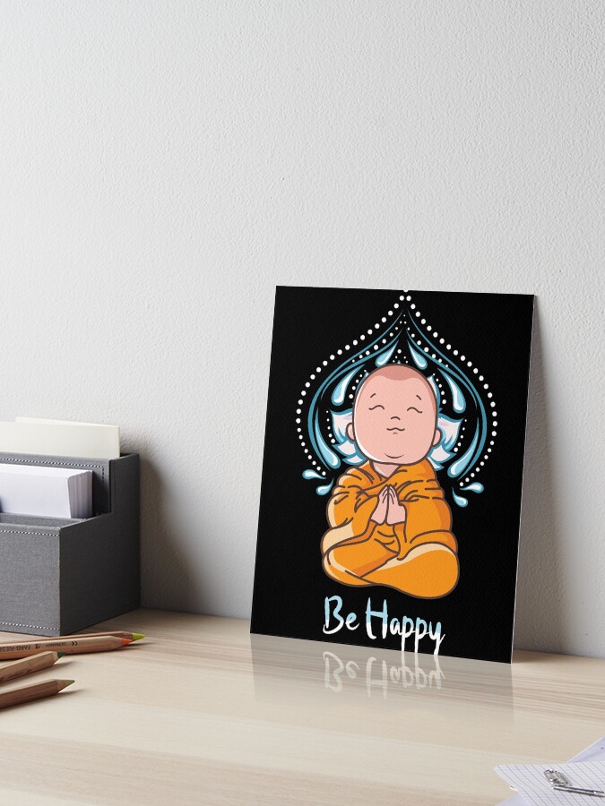 Be Happy Shirt Zen Little Buddha Tshirt Mandala T-Shirt Gift