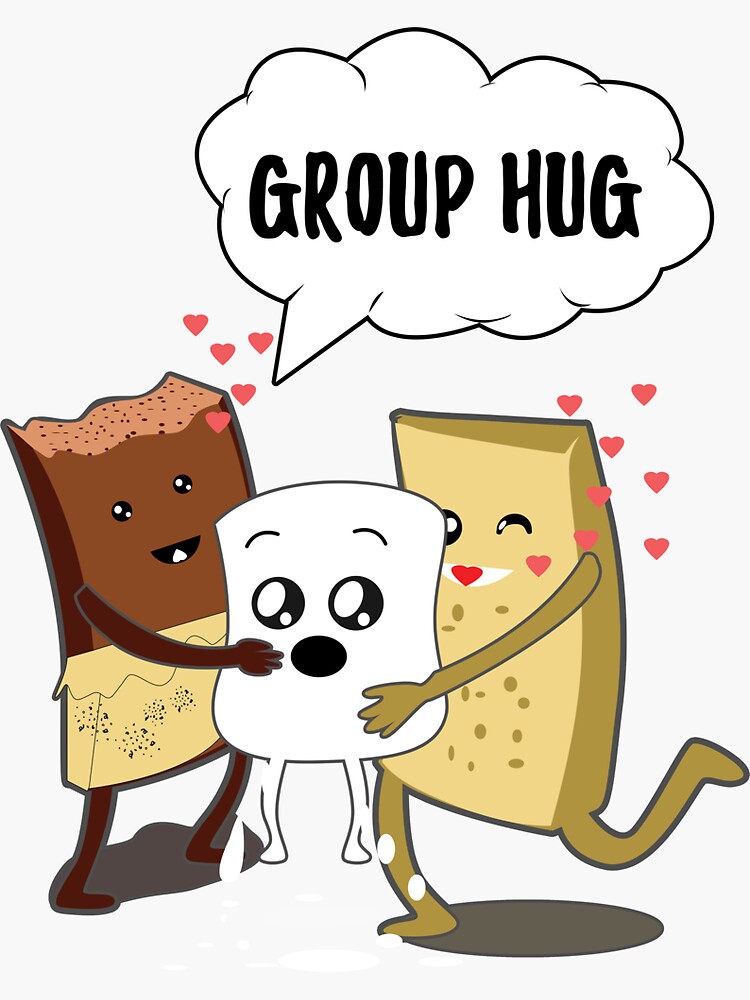 We Bare Bears Group Hug Classic Round Sticker