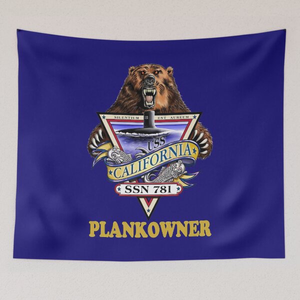 Item preview, SSN-781 USS California Plank Owner Crest for Dark Colors designed and sold by Nikki SpaceStuffPlus.