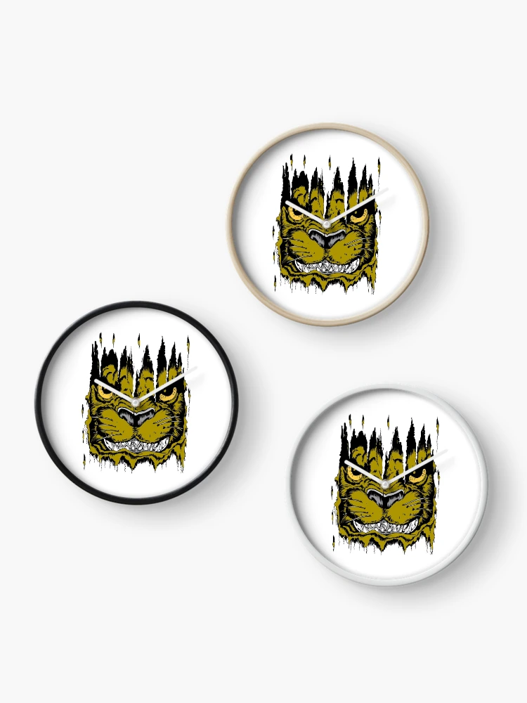 Thumbnail 3 of 4, Clock, Angry Cat Ripping designed and sold by Rott515.