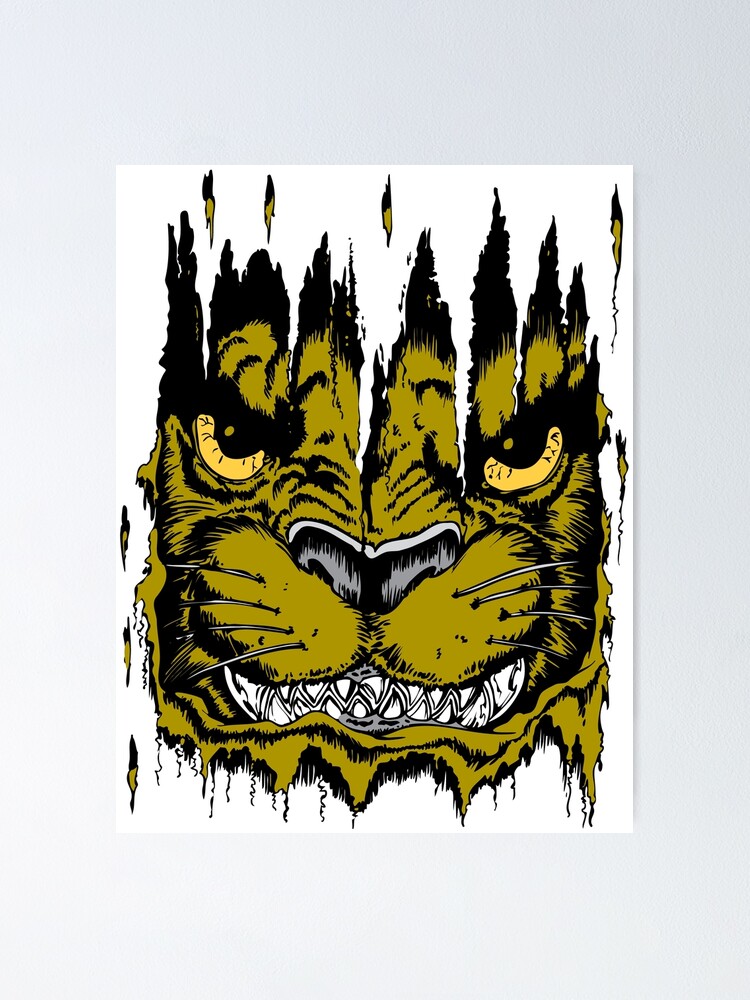 "Angry Cat Ripping" Poster for Sale by rott515 Redbubble