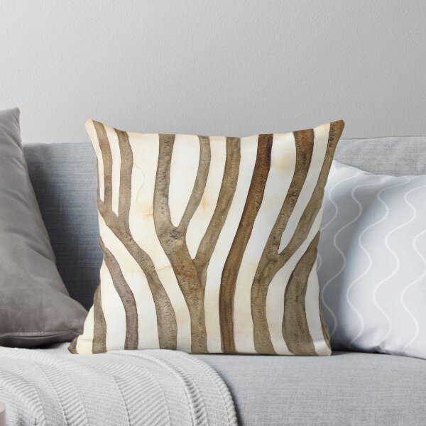 Item preview, Watercolor hand drawn background with illustration of zebra skinned pattern art designed and sold by FuzzyLogicKate.