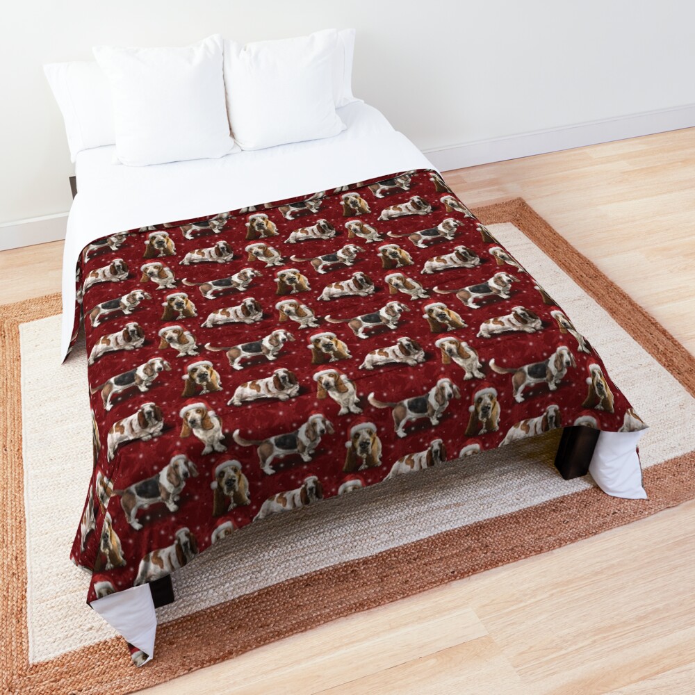 The Christmas Basset Hound Comforter