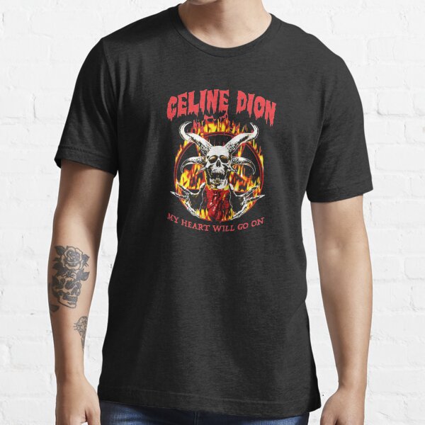 Meilleure vente Mon cœur ira sur le métal Marchandise Celine Dion T-shirt essentiel