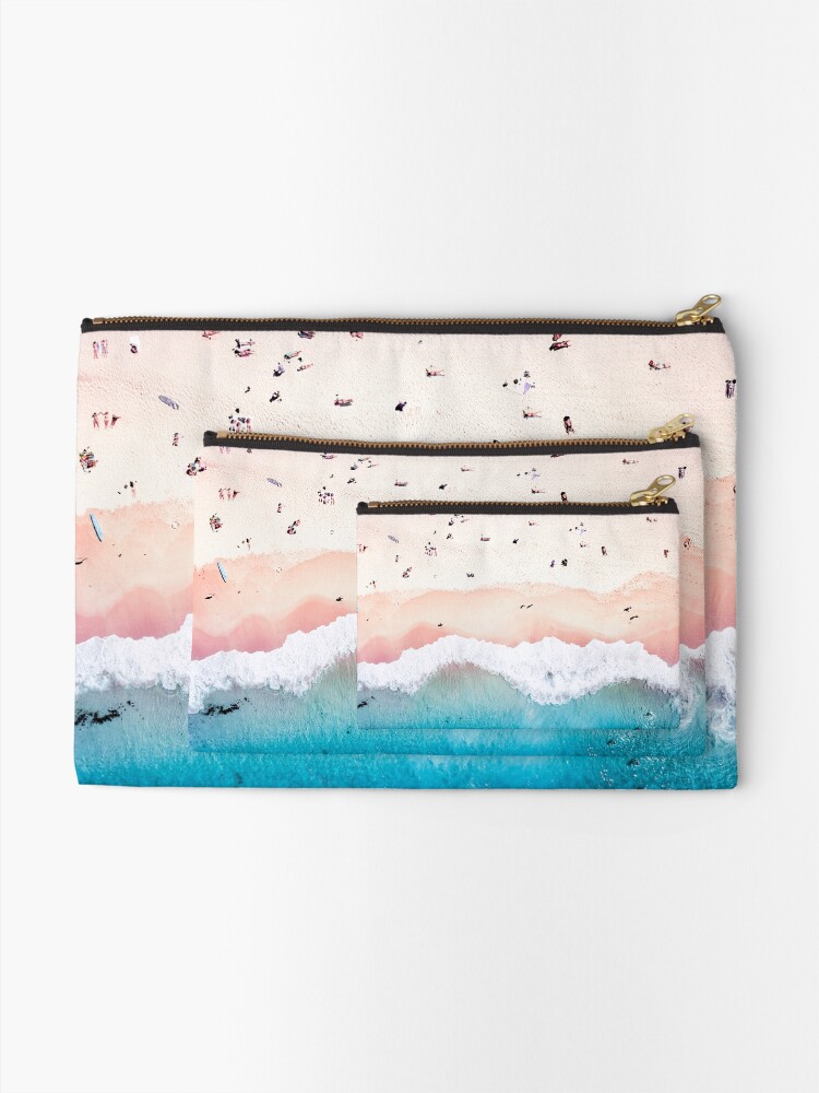 Alternate view of Aerial Sandy Beach Zipper Pouch