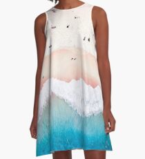 Aerial Sandy Beach A-Line Dress