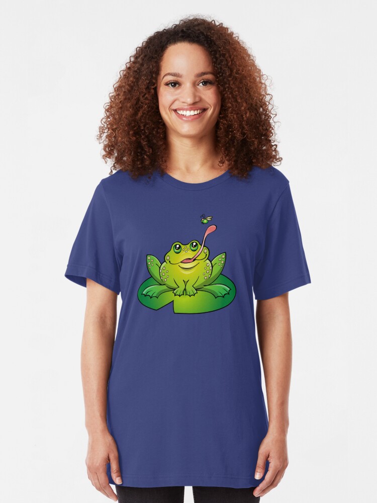 Alternate view of Froggy Catching Dinner Slim Fit T-Shirt