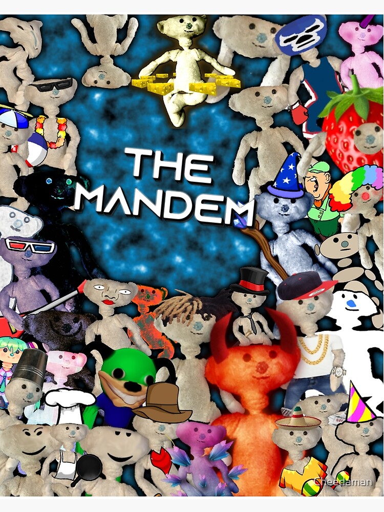 The Mandem Bear Art Board Print By Cheedaman Redbubble - roblox bear mandem gift box
