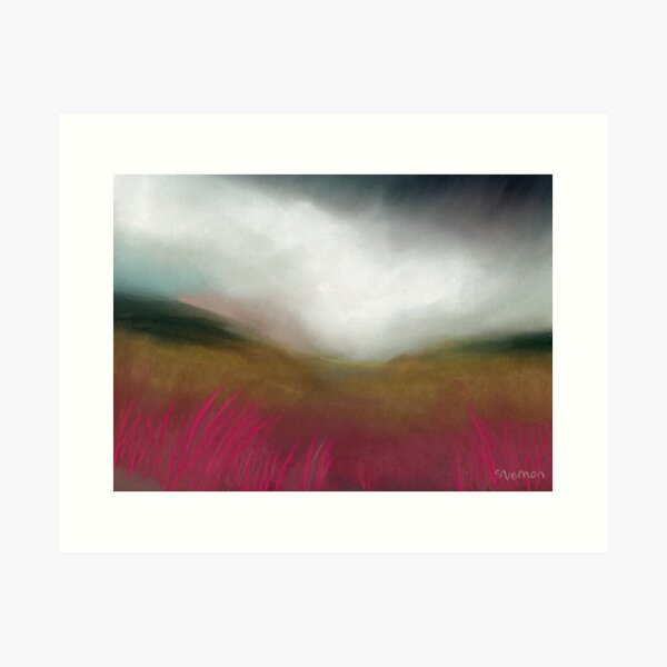 Rain over Burbage Moor Art Print
