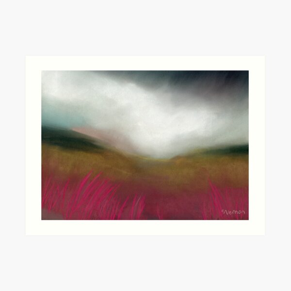 Rain over Burbage Moor Art Print