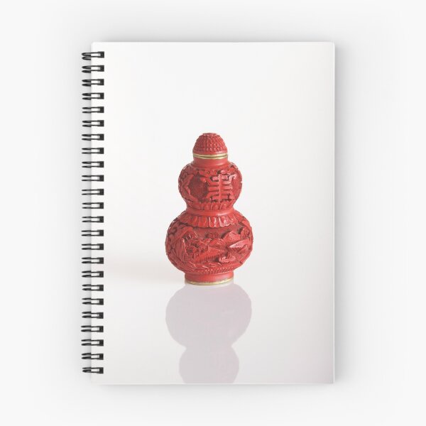 Item preview, Antique carved cinnabar snuff bottle designed and sold by mzphoto.