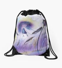 Earth angel girl Drawstring Bag