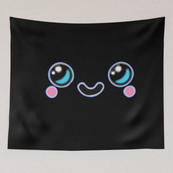 Item preview, Kawaii Cute blue eye content face designed and sold by Kam-designs.