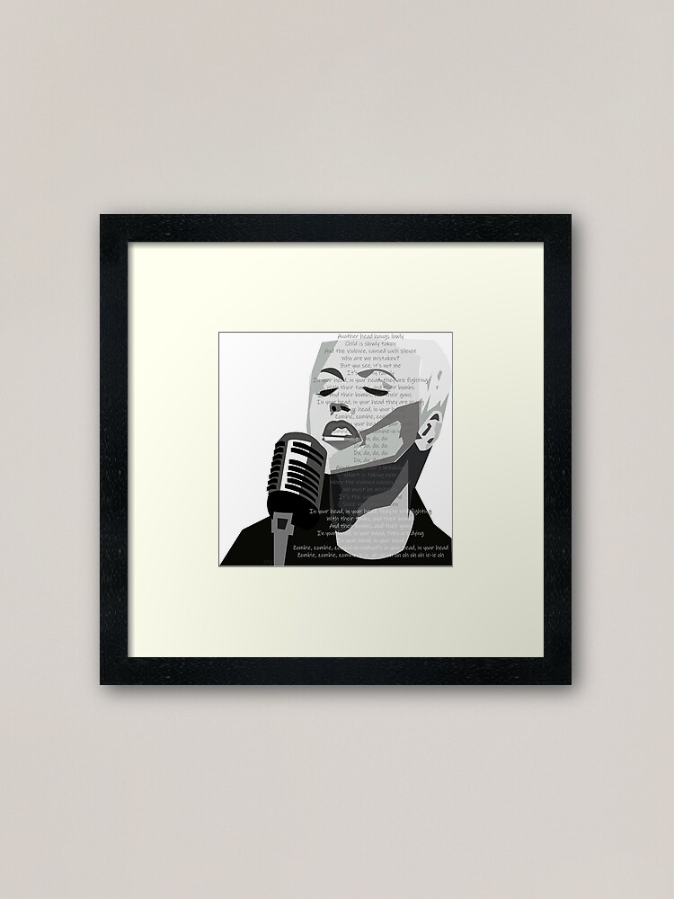 Dolores O'Riordan. Zombie Lyrics | Framed Art Print