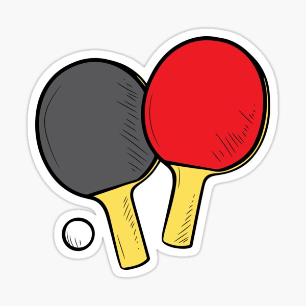 Cartoon Illustration De Raquette De Tennis De Table Avec Du Ruban Adhésif  Sur La Bouche