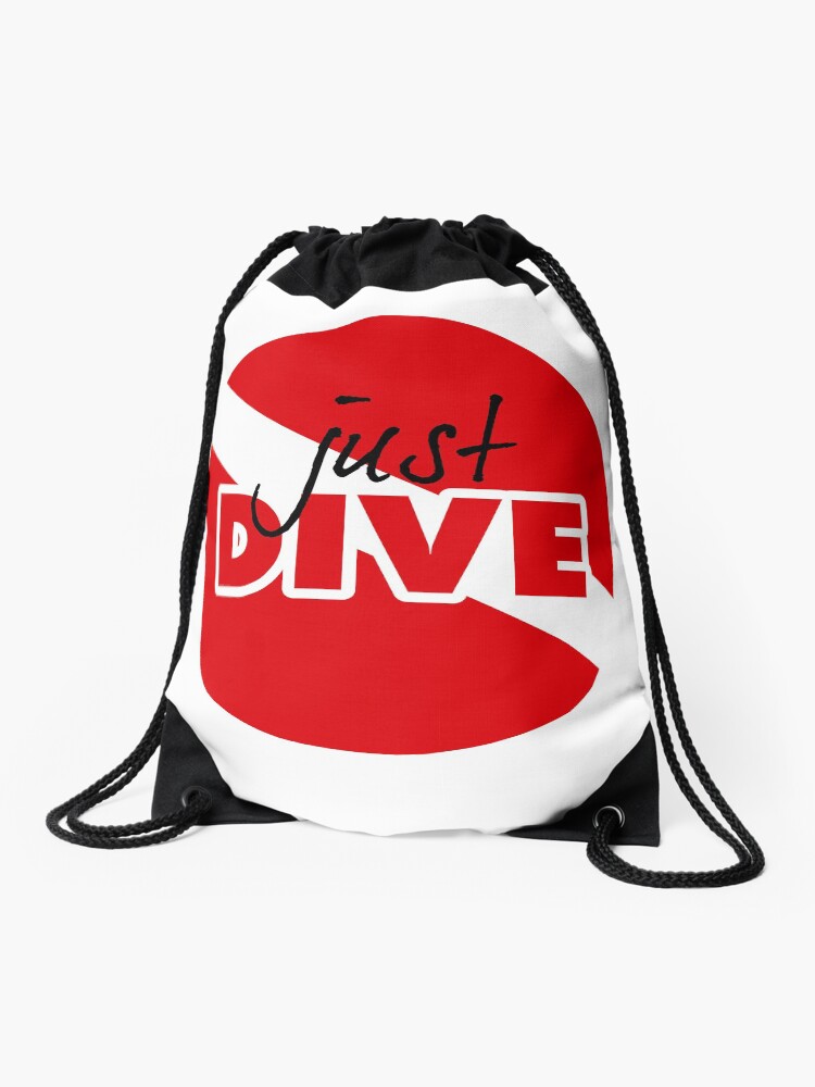 Thumbnail 1 of 3, Drawstring Bag, Just Dive designed and sold by Alma-Studio.