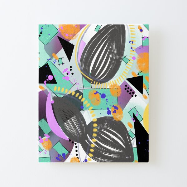 Vibrant and fun digital abstract design Canvas Mounted Print