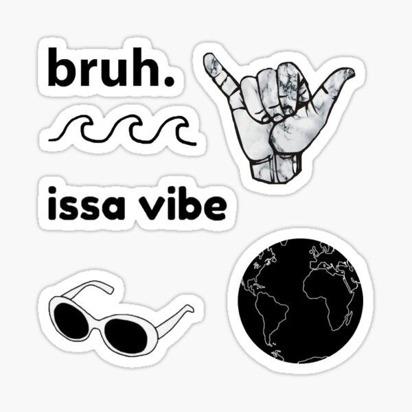 Item preview, Black & White Sticker Pack designed and sold by stickerwords101.