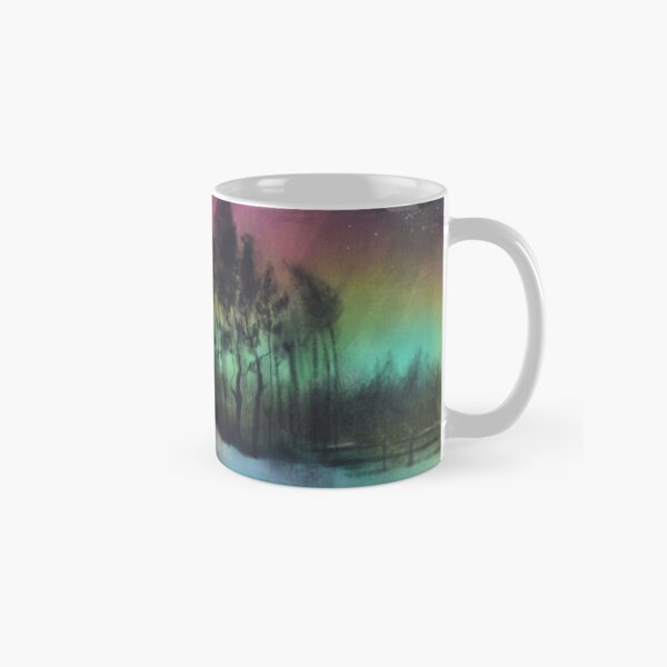 Northern Lights Over Ringinglow - Peak District Landscape Classic Mug