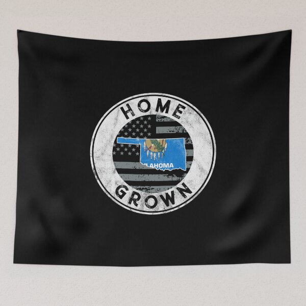 Item preview, Oklahoma Native Home Grown Quote State American Flag Pride design designed and sold by CreatedByHeidi.
