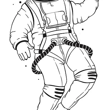 Artwork thumbnail, Cute Spaceman Astronaut Sticker  by RipDesigns
