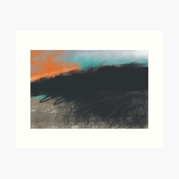 Moorland Sunset - Peak District landscape art Art Print