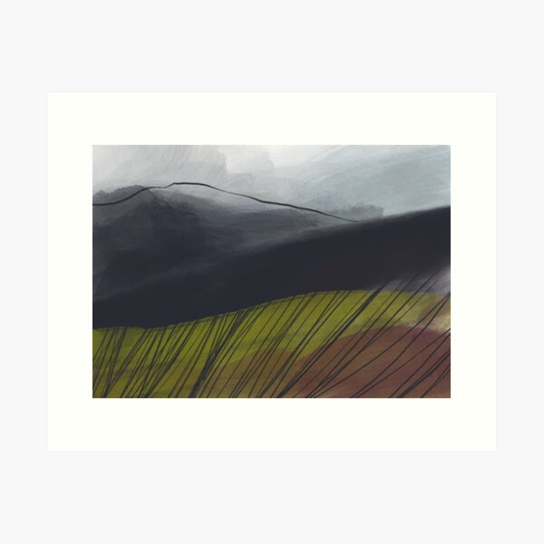 Autumn Storm - Peak District landscape art Art Print
