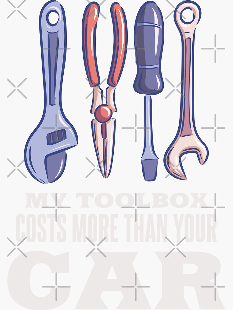 "MECHANIC: Mechanic Toolbox Gift Idea" Sticker for Sale by woormle ...