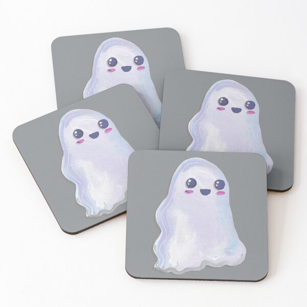 Item preview, Silly Hand Painted Kawaii Ghost for Halloween designed and sold by RobertPhelpsArt.