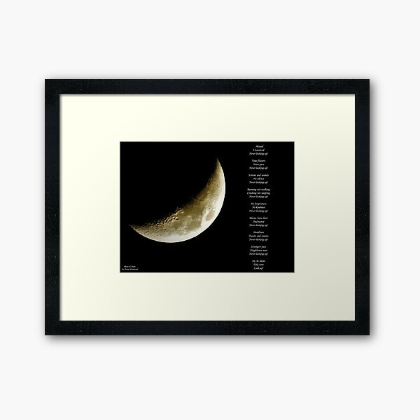 Look up! Original Poem & Photo Framed Art Print