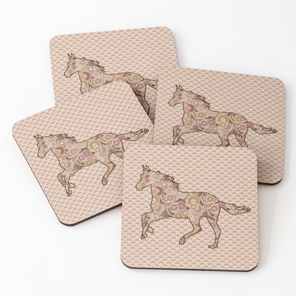 Item preview, Running Horse Silhouette, Brown, Tan, and Cream designed and sold by Marymarice.