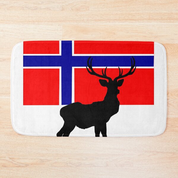 Item preview, Norwegian Flag with Caribou / Reindeer Silhouette by Orikall designed and sold by HippieWorks.