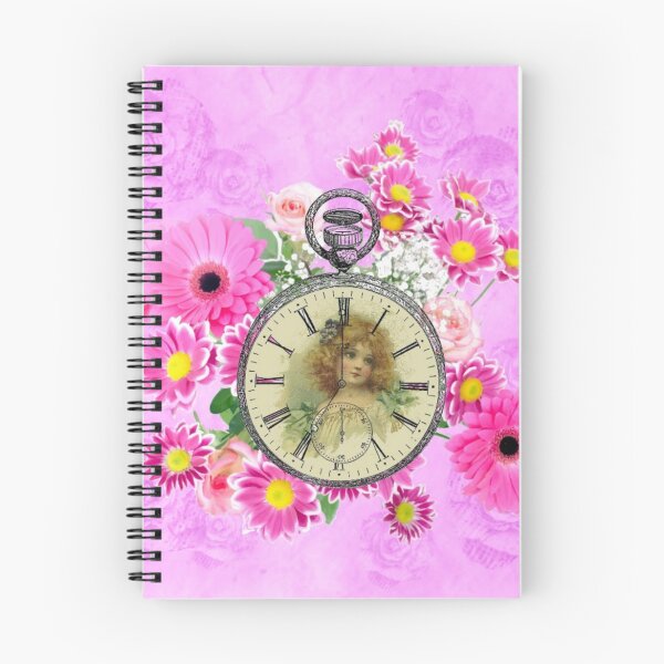 Item preview, Vintage Girl Clock Watch Pink Floral designed and sold by moondreamsmusic.