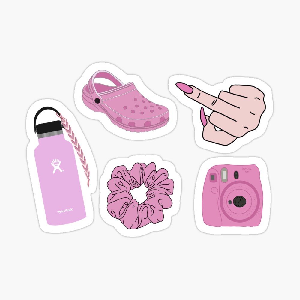 Pink Hydro Flask Sticker for Sale by Haley Biemiller