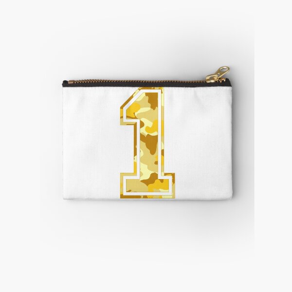 Item preview, Team Sports Uniform Number #1 - Yellow Camouflage designed and sold by RiplMedia.