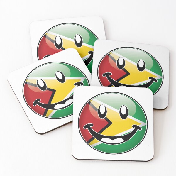 Item preview, Guyana Flag Happy Face Smiley Emoji Button designed and sold by IdentiTee Studios.
