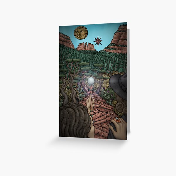 She Illuminates the Path by Ordovich Greeting Card