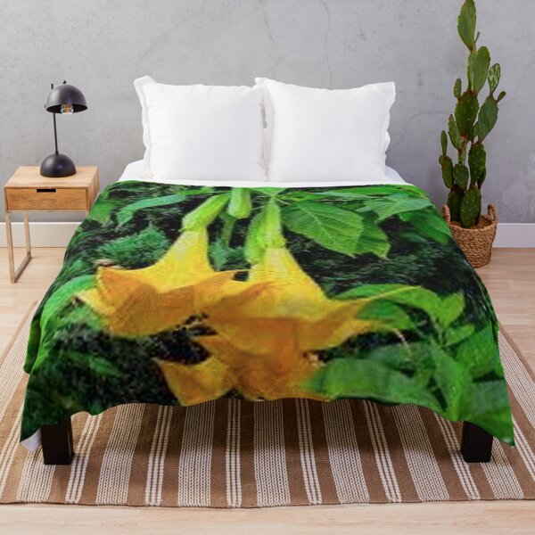 Item preview, ABSTRACT ART ORANGE ANGEL TRUMPET TROPICAL FLOWERS designed and sold by sharlesart.