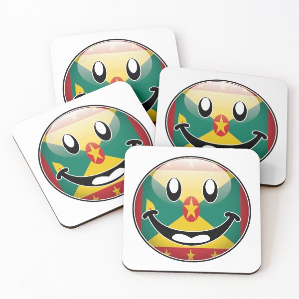 Item preview, Grenada Flag Happy Face Smiley Emoji Button designed and sold by IdentiTee Studios.