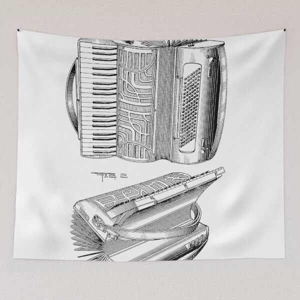 Item preview, Accordion Patent 1938 - Black designed and sold by InkedArtPrints.