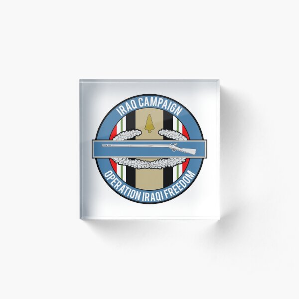 Iraqi Freedom CIB Arrowhead Acrylic Block