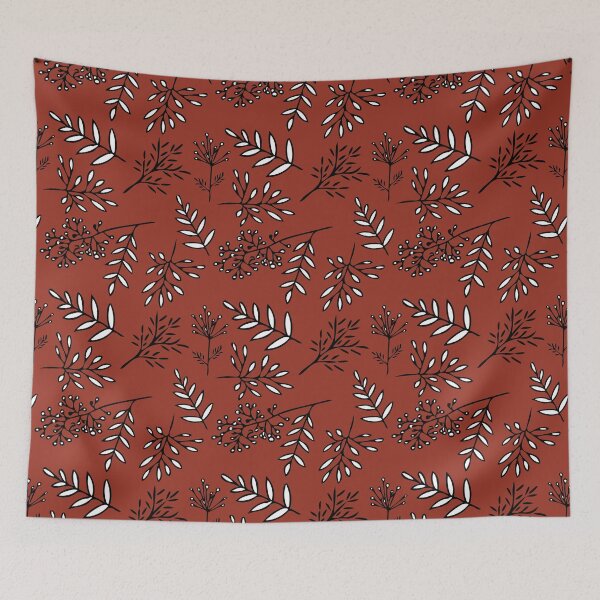 Item preview, autumn leaves terracotta pattern designed and sold by gata-iris.